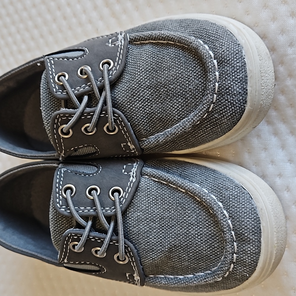 Toddler Boys Chambray Boat Shoes - Grey